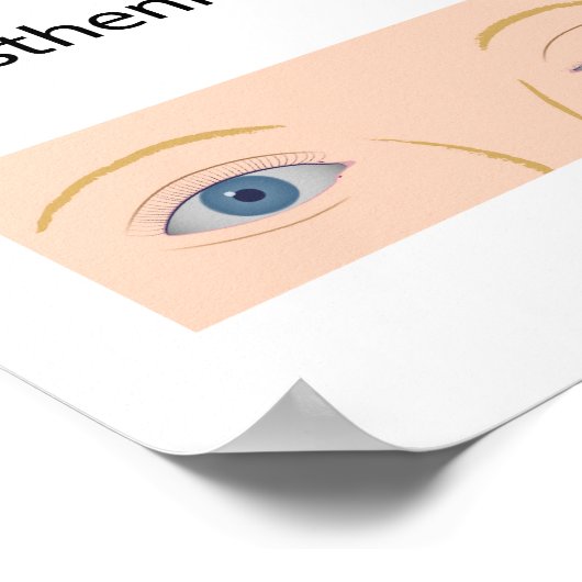 Myasthenie Gravis eye Poster (Ecke)