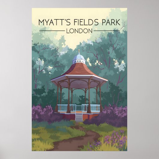 Myatts Fields Park London Reiseplakat Poster (Vorne)
