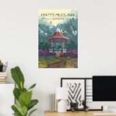 Myatts Fields Park London Reiseplakat Poster (Heimbüro)