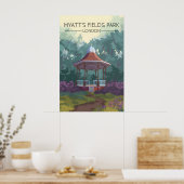 Myatts Fields Park London Reiseplakat Poster (Küche)