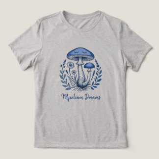 Mycelium Träume Schlafender Pilz Vintage Botanisch Tri-Blend Shirt