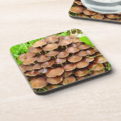 Mycena inclinata Mushroom Hard Plastic Untersetzer (Linke Seite)