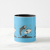 Mycenaean Griechisch Inspiriert Blauer Fisch Tasse (Zentrum)