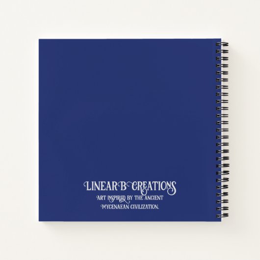 Mycenaean Griechisch Inspiriert Blue Gossippy Note Notizblock (Rückseite)