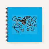 Mycenaean Griechisch Inspiriert Blue Octopus Noteb Notizblock (Vorderseite)