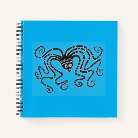 Mycenaean Griechisch Inspiriert Blue Octopus Noteb Notizblock (Vorderseite)
