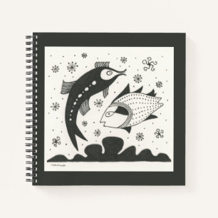 Mycenaean Griechisch Inspiriert Fisch-Notebook Notizblock