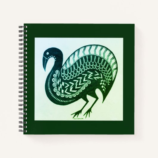 Mycenaean Griechisch Inspiriert Green Bird Noteboo Notizblock (Vorderseite)