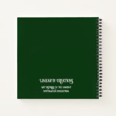 Mycenaean Griechisch Inspiriert Green Bird Noteboo Notizblock (Rückseite)