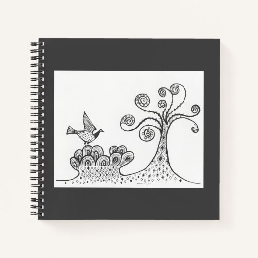 Mycenaean Griechisch Inspiriert Landscape & Bird N Notizblock (Vorderseite)