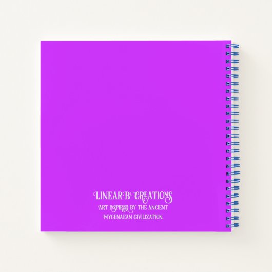 Mycenaean griechisch Inspirierte farbenfrohe Blume Notizblock (Rückseite)
