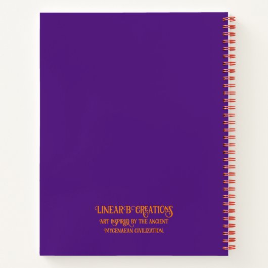 Mycenaean griechisch Inspirierte FarbhornNotebook Notizblock (Rückseite)