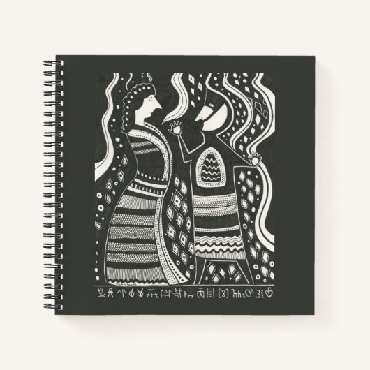 Mycenaean Griechisch Inspiriertes Coupé-Notebook Notizblock (Vorderseite)