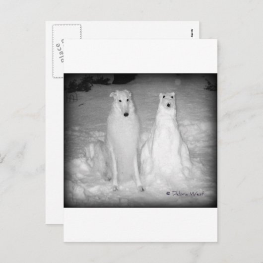 Mychtar und Snowdog ! : Feiertagspostkarte (Vorne/Hinten)