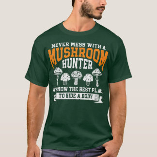 Mycology Foraging Fungi Mushroom Hunter Mushroom H T-Shirt