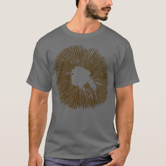 Mycology Mushroom Spore Print Stencil T-Shirt