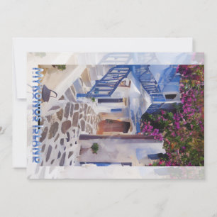 Myconos coffee mug save the date