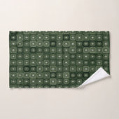 Mydeas | Dark Green Sparkle Line Retro-Quadrate Badhandtuch Set (Handtuch)