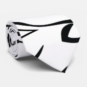 Mydeas | Schwarz-Weiß-dünne gestrichene Linien Krawatte (Gerollt)