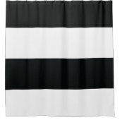 Mydeas | Schwarz-Weiß-Extra breite Streifen Duschvorhang (Vorderseite)