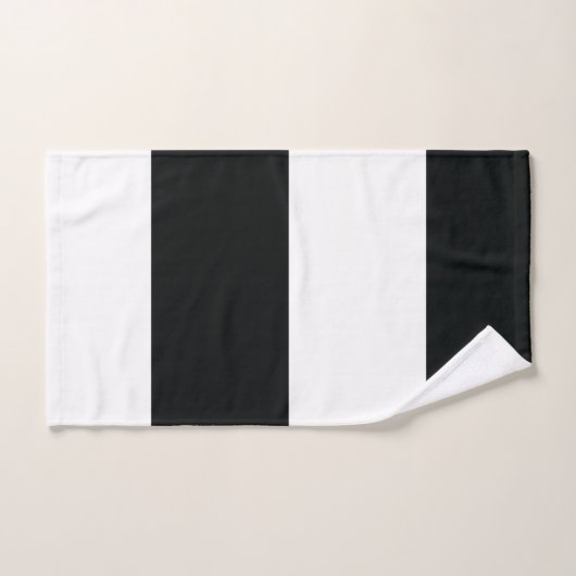 Mydeas | Schwarz-Weiß-Extra breite Streifen Handtuch (Handtuch)