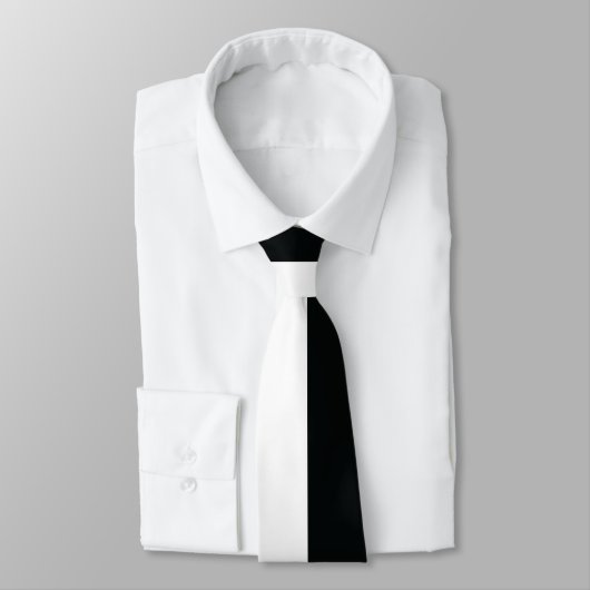 Mydeas | Schwarz-Weiß-Extra breite Streifen Krawatte (Gebunden)