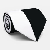 Mydeas | Schwarz-Weiß-Extra breite Streifen Krawatte (Gerollt)