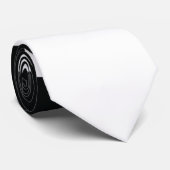 Mydeas | Schwarz-Weiß-Extra breite Streifen Krawatte (Gerollt)