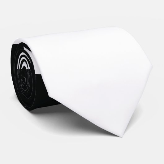 Mydeas | Schwarz-Weiß-Extra breite Streifen Krawatte (Gerollt)