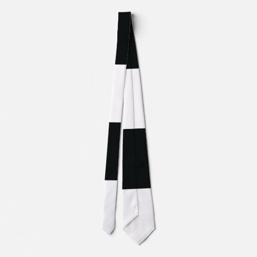 Mydeas | Schwarz-Weiß-Extra breite Streifen Krawatte (Rückseite)