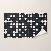 Mydeas | Schwarz-Weiß-Graue kleine Retropunkte Badhandtuch Set (Handtuch)