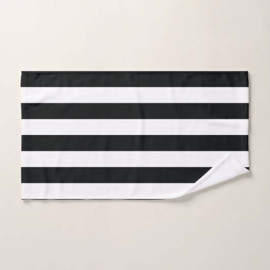 Mydeas | Schwarz-Weiß-Streifen Handtuch (Handtuch)
