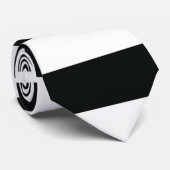 Mydeas | Schwarz-Weiß-Streifen Krawatte (Gerollt)