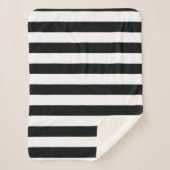 Mydeas | Schwarz-Weiß-Streifen Sherpadecke (Vorderseite)