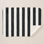 Mydeas | Schwarz-Weiß-Streifen Sherpadecke (Vorderseite (Horizontal))