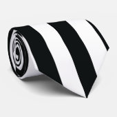 Mydeas | Schwarzweißstreifen Krawatte (Gerollt)