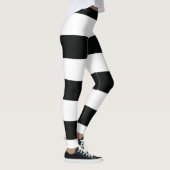 Mydeas | Schwarzweißstreifen Leggings (Rechts)