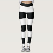 Mydeas | Schwarzweißstreifen Leggings (Vorderseite)