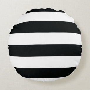 Mydeas Schwarzweißstreifen Rundes Kissen