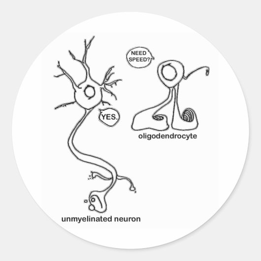 Myelin Pusher Runder Aufkleber (Vorderseite)