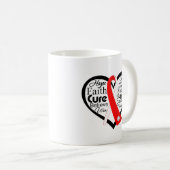 Myelodysplastic Syndrom-Herz-Band-Collage Kaffeetasse (VorderseiteRechts)