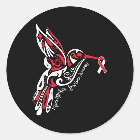 Myelodysplastisches Syndrom Mds Awareness Runder Aufkleber (Vorderseite)
