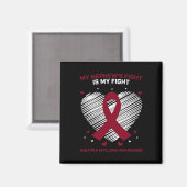 Myelom Awareness Ribbon Blood Cancer Survivor Pla Magnet (Vorderseite/Rückseite)