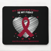 Myelom Awareness Ribbon Blood Cancer Survivor Pla Mousepad (Vorne)