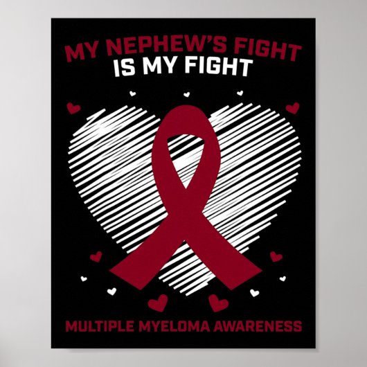 Myelom Awareness Ribbon Blood Cancer Survivor Pla Poster (Vorne)