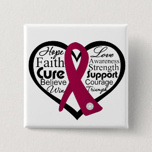 Myeloma-Herz-Band-Collage Button