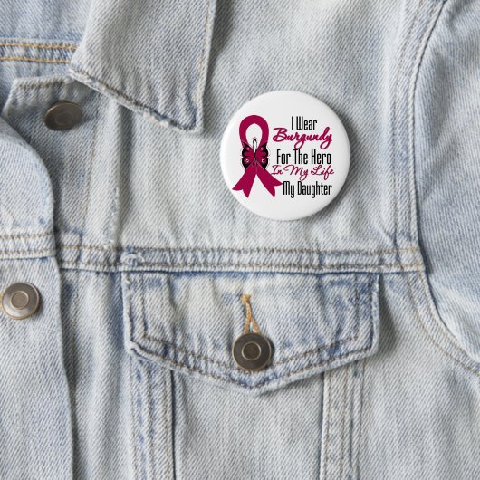 Myeloma Ribbon Hero My Daughter Button (Beispiel)