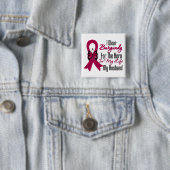 Myeloma Ribbon Hero My Husband Button (Beispiel)