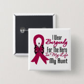 Myeloma Ribbon Hero My Tante Button (Vorne & Hinten)