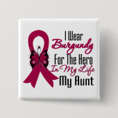 Myeloma Ribbon Hero My Tante Button (Vorderseite)